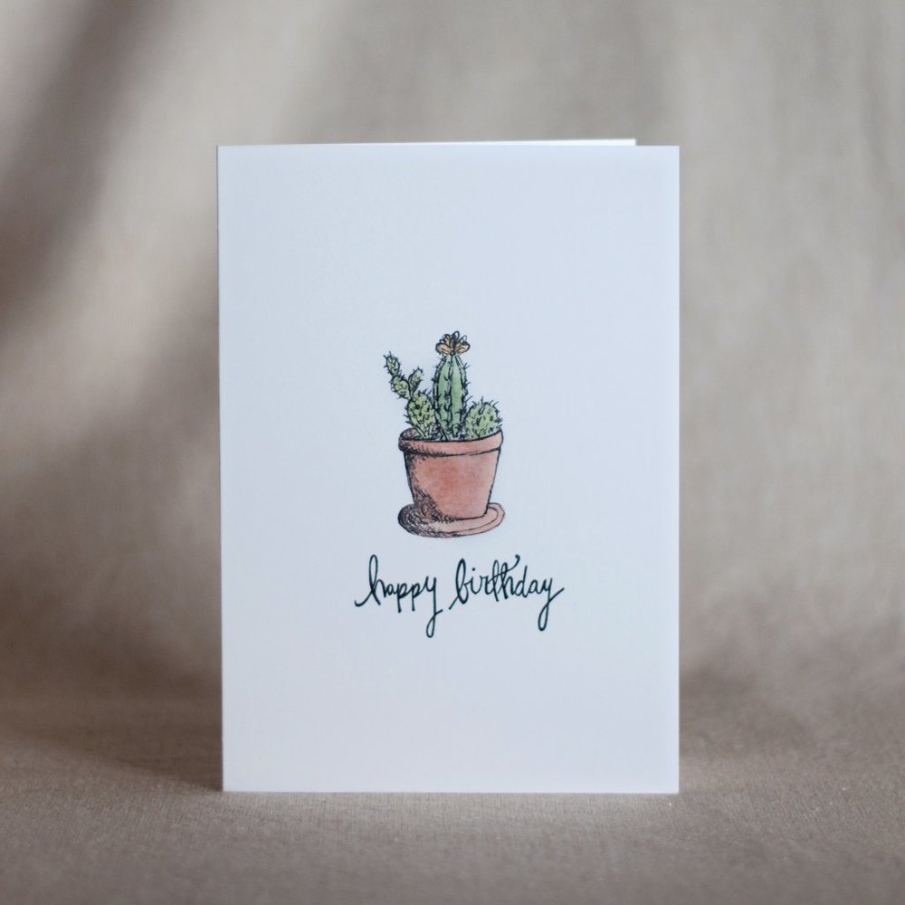 4/$20- Cactus Birthday Card
